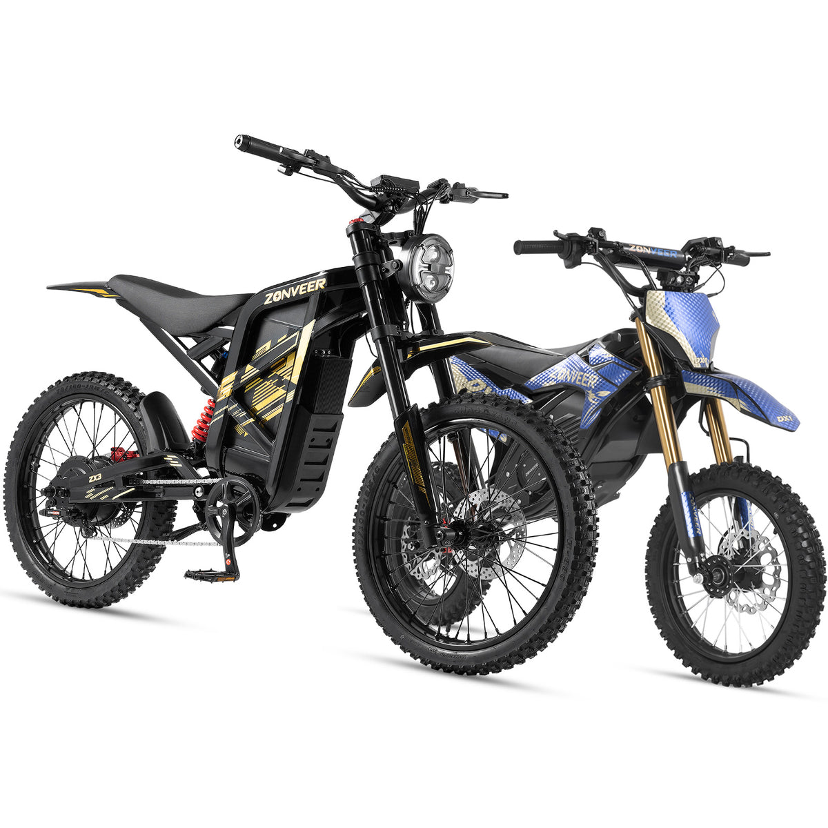 Zonveer Electric Dirt Bike Combo DX1+ZX3