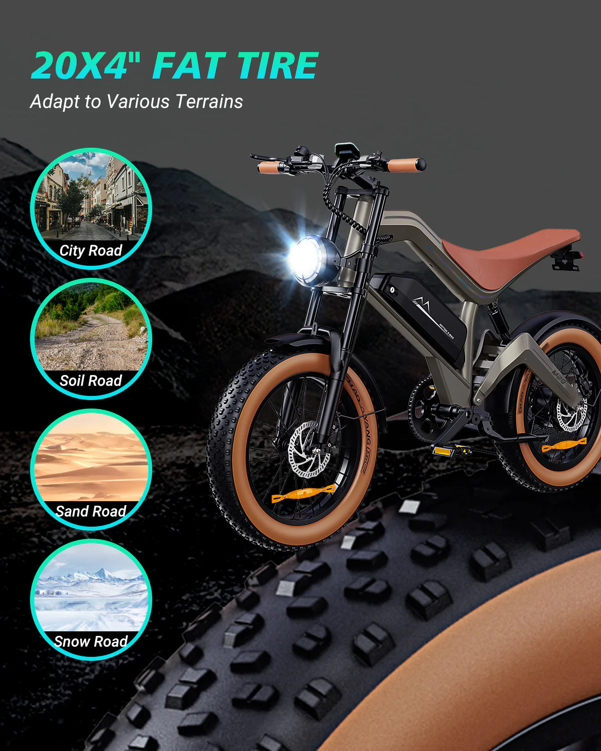 Zonveer  M20 All-Terrain Long-Range Electric Bike