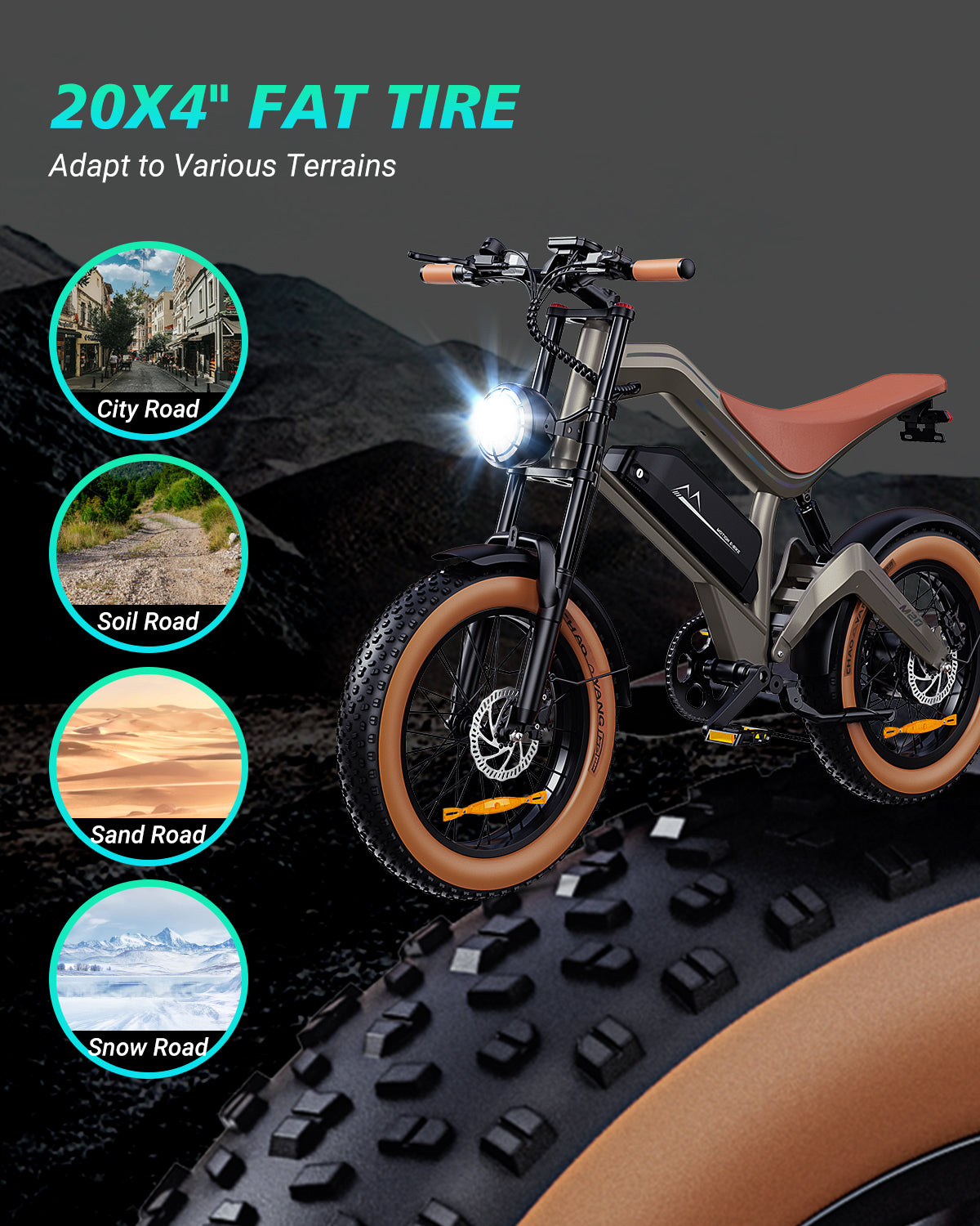 Zonveer  M20 All-Terrain Long-Range Electric Bike